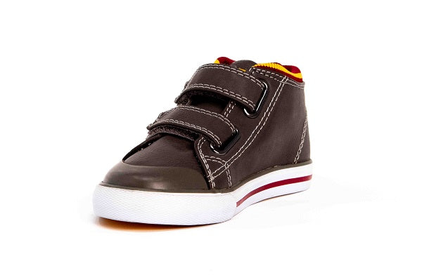 Pablosky Kids Grey Leather Velcro Boys Sneaker - 951750