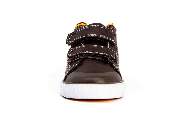 Pablosky Kids Grey Leather Velcro Boys Sneaker - 951750