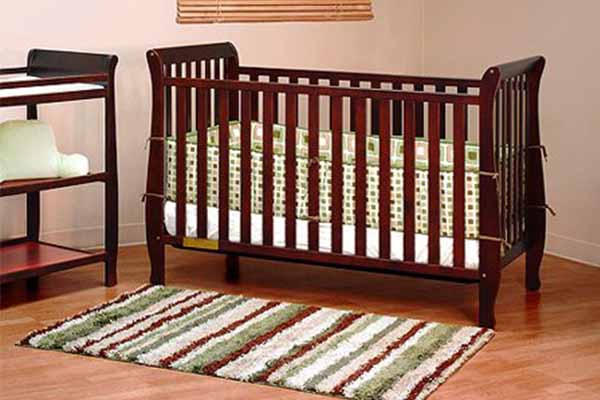 AFG Baby Naomi 4-in-1 Convertible Crib with Toddler Rail Cherry