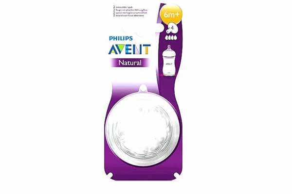 Philips Avent Natural Teat - Fast Flow 4 Hole 6mth+ (x2)