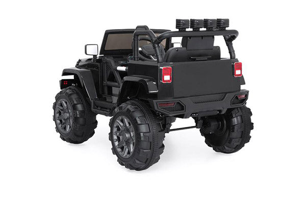 BCP 12V Ride On Car Truck w/ Remote Control, 3 Speeds, Spring Suspension, LED Light - Black