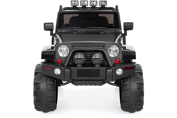 BCP 12V Ride On Car Truck w/ Remote Control, 3 Speeds, Spring Suspension, LED Light - Black