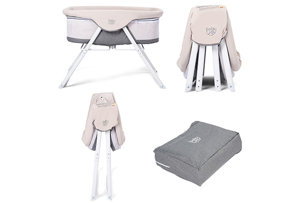 BabyJoy Foldaway Baby Bassinet Crib Newborn Rocking Sleeper Traveler Portable /Bag Gray