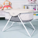 BabyJoy Foldaway Baby Bassinet Crib Newborn Rocking Sleeper Traveler Portable /Bag Gray
