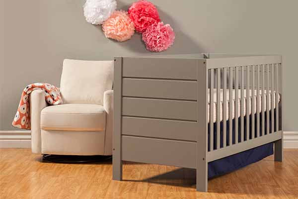 Baby Mod Modena 3-in-1 Convertible Crib Gray