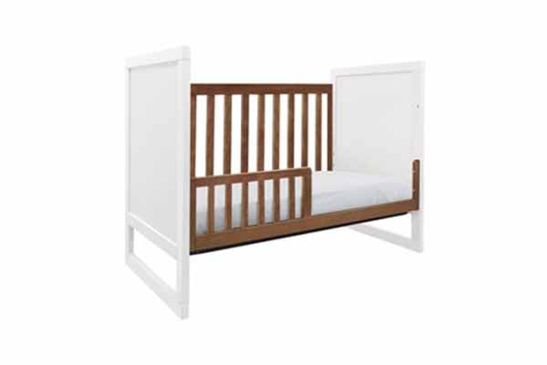 Baby Mod Modena Mod Two Tone 2-in-1 Convertible Crib White and Walnut