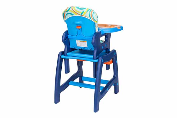 Badger Basket Envee Baby High Chair with Playtable Conversion, Blue