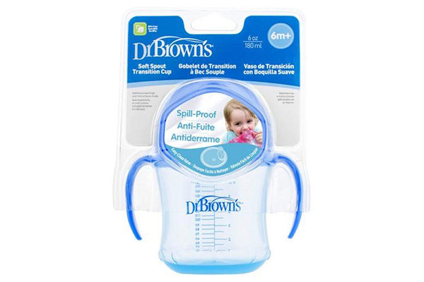 Dr Brown's Soft Spout 180ml Spill-Proof Drink Cup (Blue)