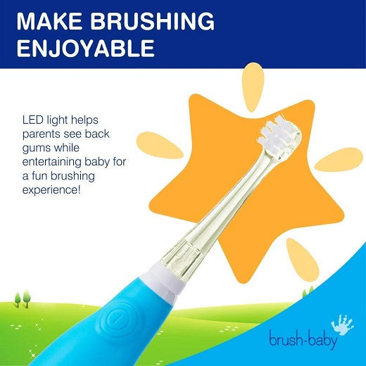 Brush-Baby BabySonic Infant and Toddler Electric Toothbrush for Ages 0-3 Years