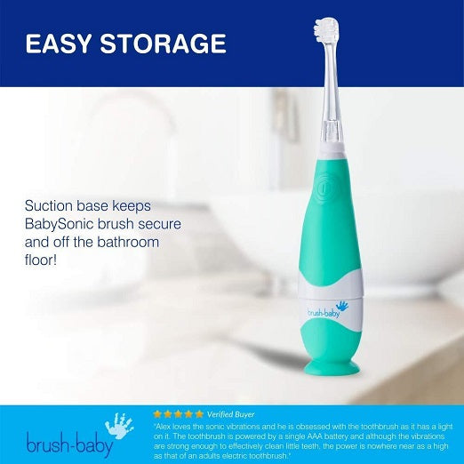 Brush-Baby BabySonic Infant and Toddler Electric Toothbrush for Ages 0-3 Years