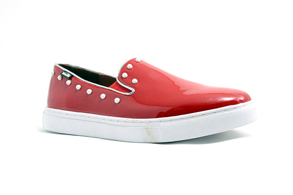 Venettini Girls 55-Erin Red Patent Sneaker