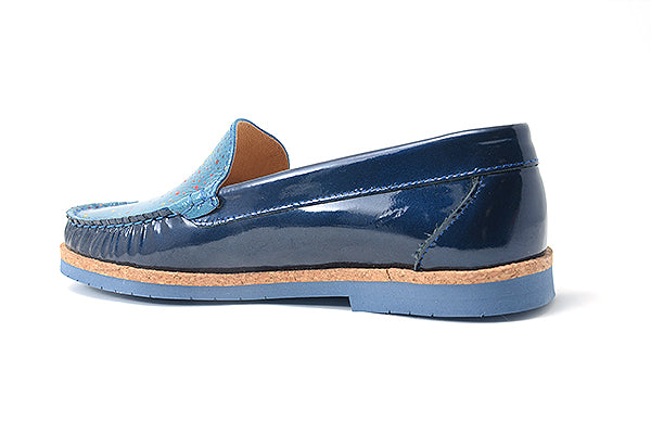 Andago 21-Riley4 Navy Niagra Patent Loafer