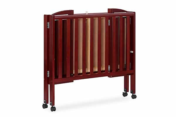 Dream On Me 2-in-1 Portable Folding Crib, Cherry