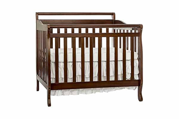 Dream on Me 4-in-1 Mini Convertible Crib, Wood Espresso Finish, 626-E