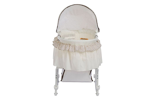 Dream On Me Lacy Portable 2-in-1 Bassinet And Cradle, Cream