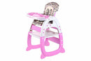 Evezo Merly High Chair/Desk Combo, Pink