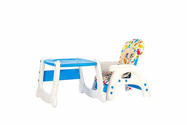 Evezo Merly High Chair/Desk Combo, Blue