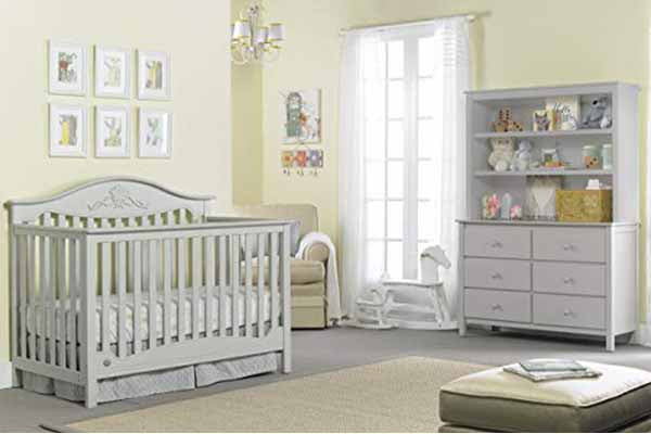 Fisher-Price Mia 4-in-1 Convertible Crib Misty Gray