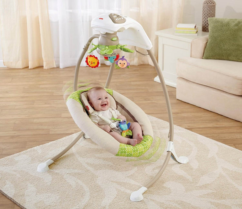 Fisher Price Rainforest Friends Deluxe Baby Cradle & Swing