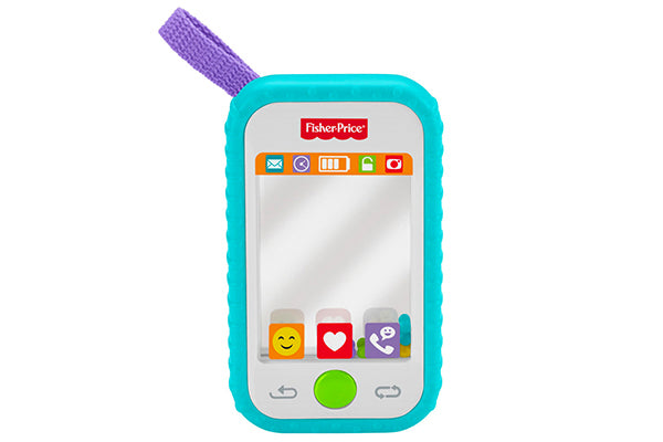 Fisher-Price Selfie Fun Phone, Baby Rattle, Mirror and Teething Toy