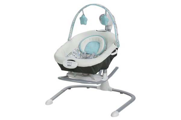 Graco Duet Sway Baby Swing with Portable Rocker, Roam