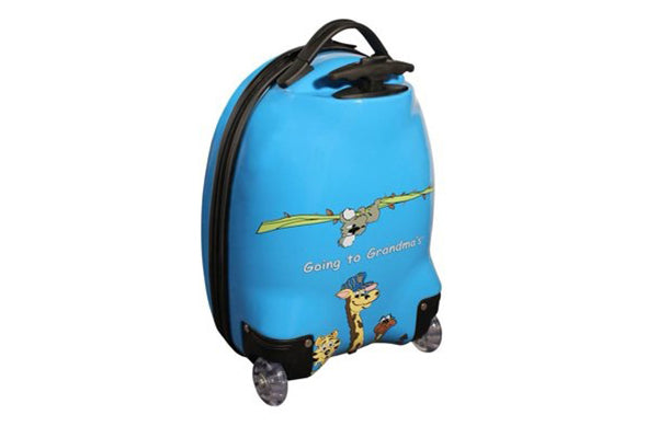 Mercury Luggage Going to Grandma's Animals Children's Luggage, Blue