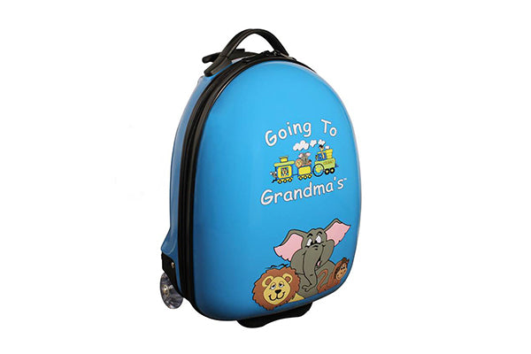 Mercury Luggage Going to Grandma's Animals Children's Luggage, Blue