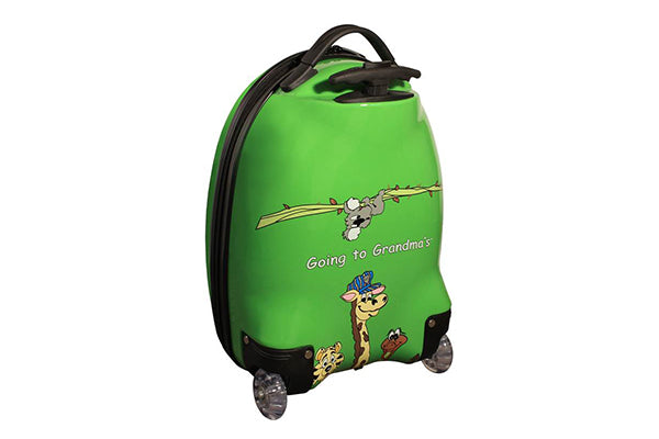 Mercury Luggage Going to Grandma's Animals Children's Luggage, Green