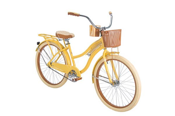 Huffy 26" Nel Lusso Women's Cruiser Bike with Perfect Fit Frame, Yellow