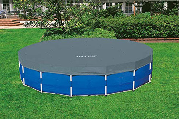 Intex 18ft x 48in Metal Frame Above Ground Round Family Swimming Pool Set with Filter and Pump
