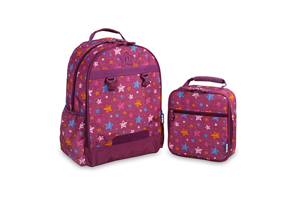 J World Kids Duet Backpack with Lunch Box JW-16KLB, Stars