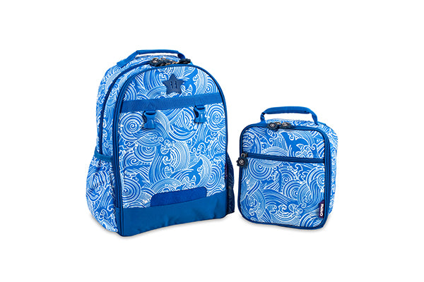 J World Kids Duet Backpack with Lunch Box JW-16KLB, Wave