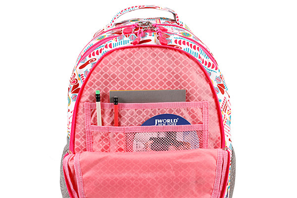 J World Cornelia Laptop Backpack JWS-49, Heart Factory