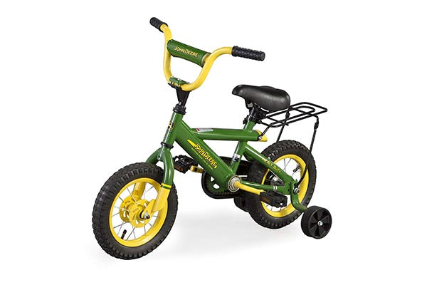 John Deere 12" Boys Bike, Kids Bike with Training Wheels, Green