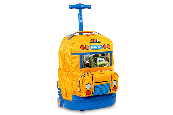 J World Character Kids Rolling Backpack KRB-003, School Bus