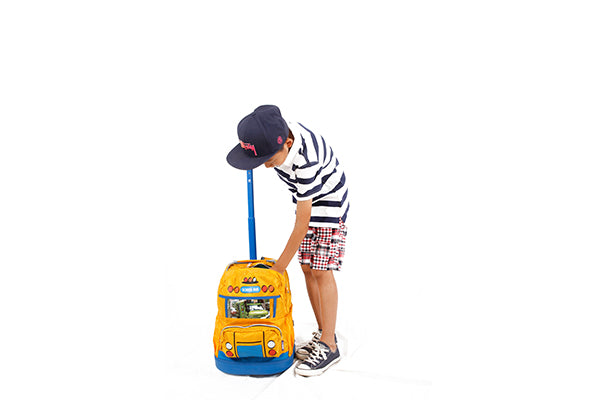 J World Character Kids Rolling Backpack KRB-003, School Bus