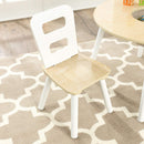 KidKraft Round Storage Table & 2 Chair Set, White/Natural