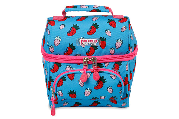 J World Corey Insulated Lunch Bag LB-03, Strawberry