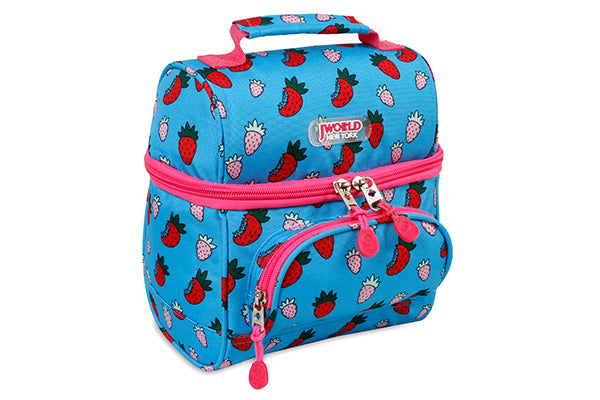 J World Corey Insulated Lunch Bag LB-03, Strawberry