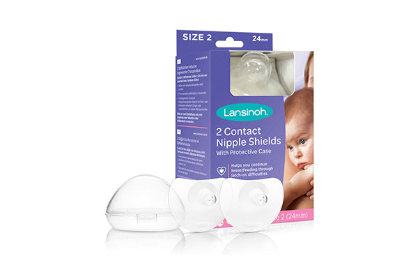 Lansinoh Contact Nipple Shields for Nursing Newborn, 2 Count 24mm