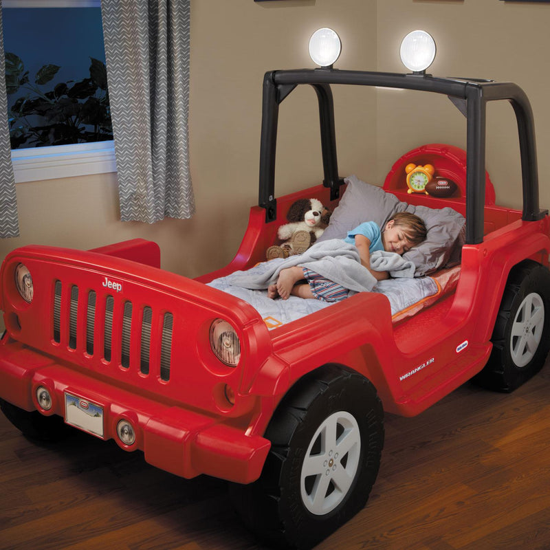 Little Tikes Jeep Wrangler Toddler to Twin Convertible Bed, Red