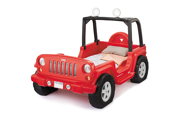 Little Tikes Jeep Wrangler Toddler to Twin Convertible Bed, Red