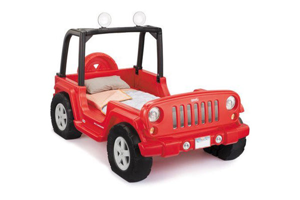 Little Tikes Jeep Wrangler Toddler to Twin Convertible Bed, Red