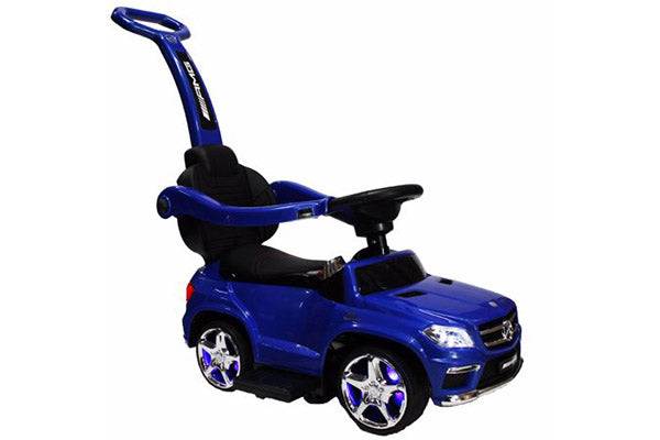 Luxury Mercedes GL63 Kids Convertible Ride-On Push-Car and Rocking Chair, Blue