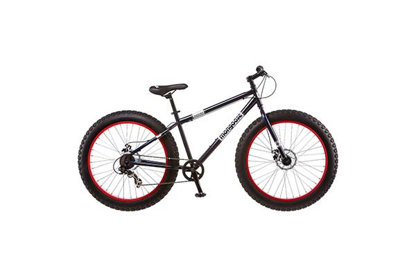 26" Mongoose Dolomite Men's 7-speed Fat Tire Mountain Bike, Navy Blue/Red