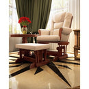 Naomi Home Deluxe Multiposition Sleigh Glider and Ottoman Set-Cushion Color: Cream, Finish: Cherry