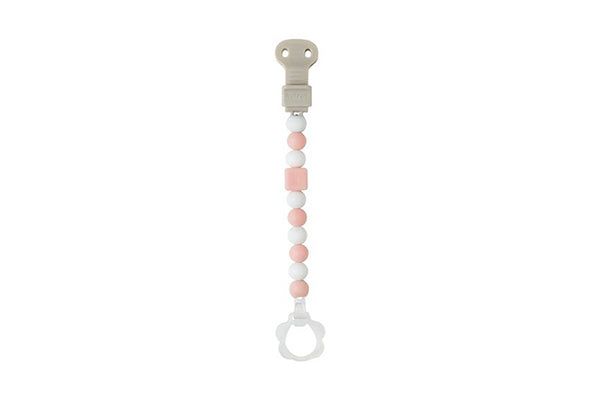 Nattou Silicone Beads Pacifier Holder - White