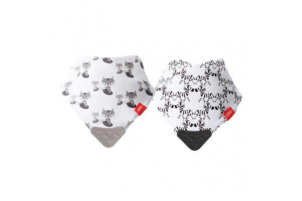 Nuby Bandana Bib with Teether 2 Pack