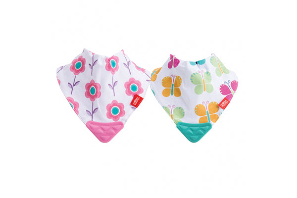 Nuby Bandana Bib with Teether 2 Pack