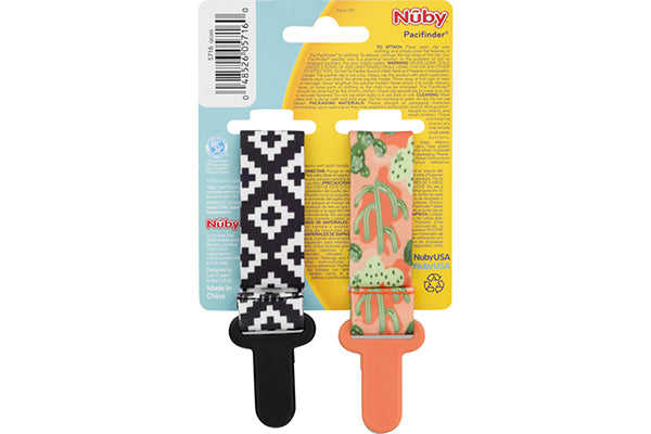 NUBY 2pc Pacifinder™ Pacifier clip 0+m